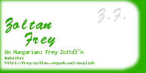 zoltan frey business card